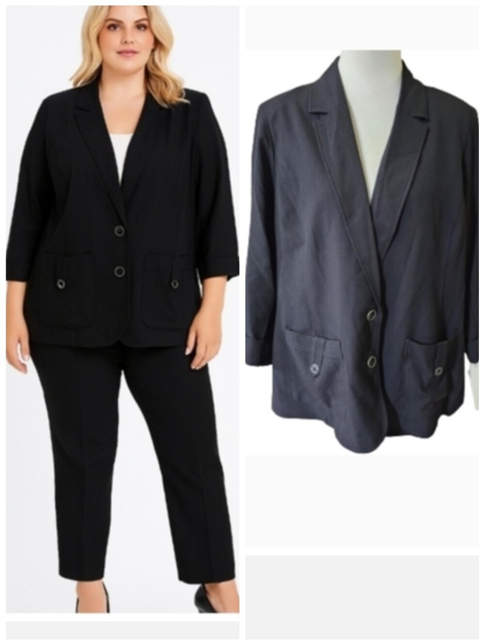 Napa Valley plus size black blazer suit jacket Women's plus size 16W NWT